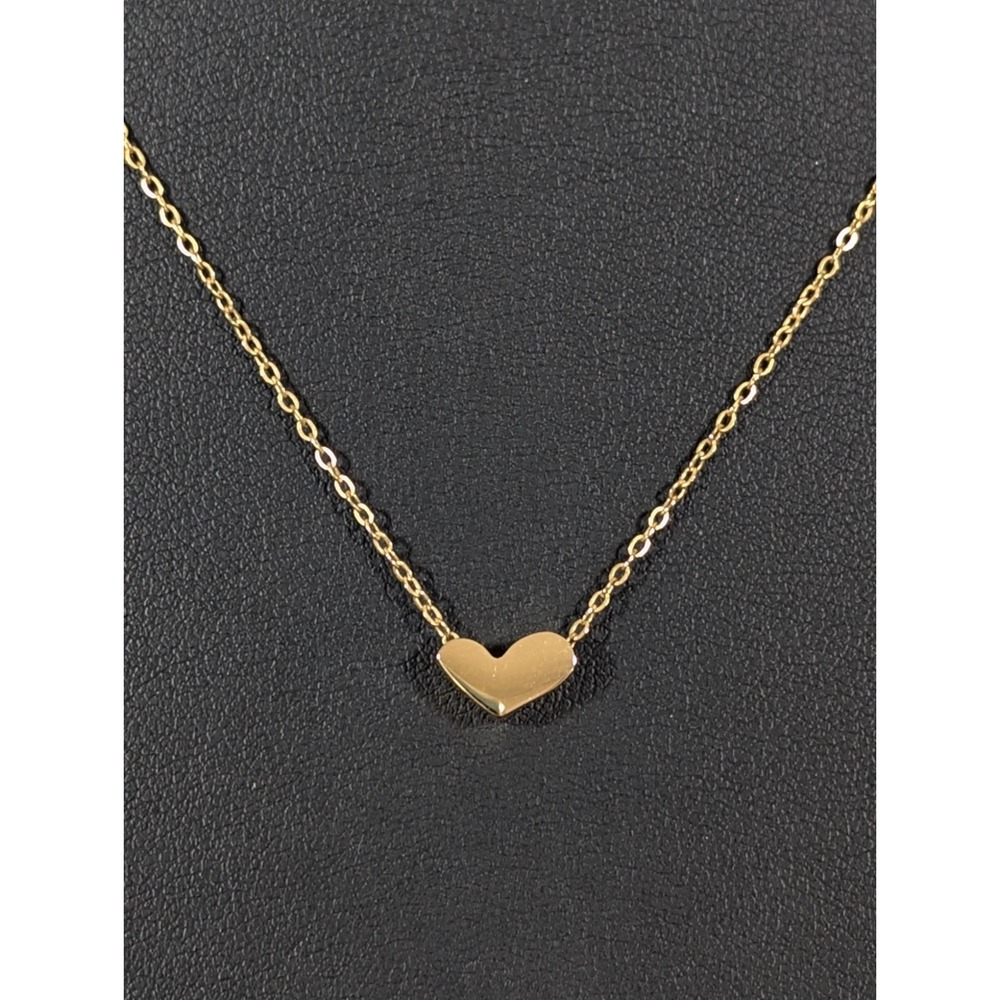 Victoria Emerson Dainty Gold Tone Heart Charm Necklace 18 in‎